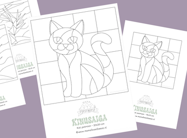 Kinusaiga dierenontwerp, bijvoorbeeld een egel of vlinder